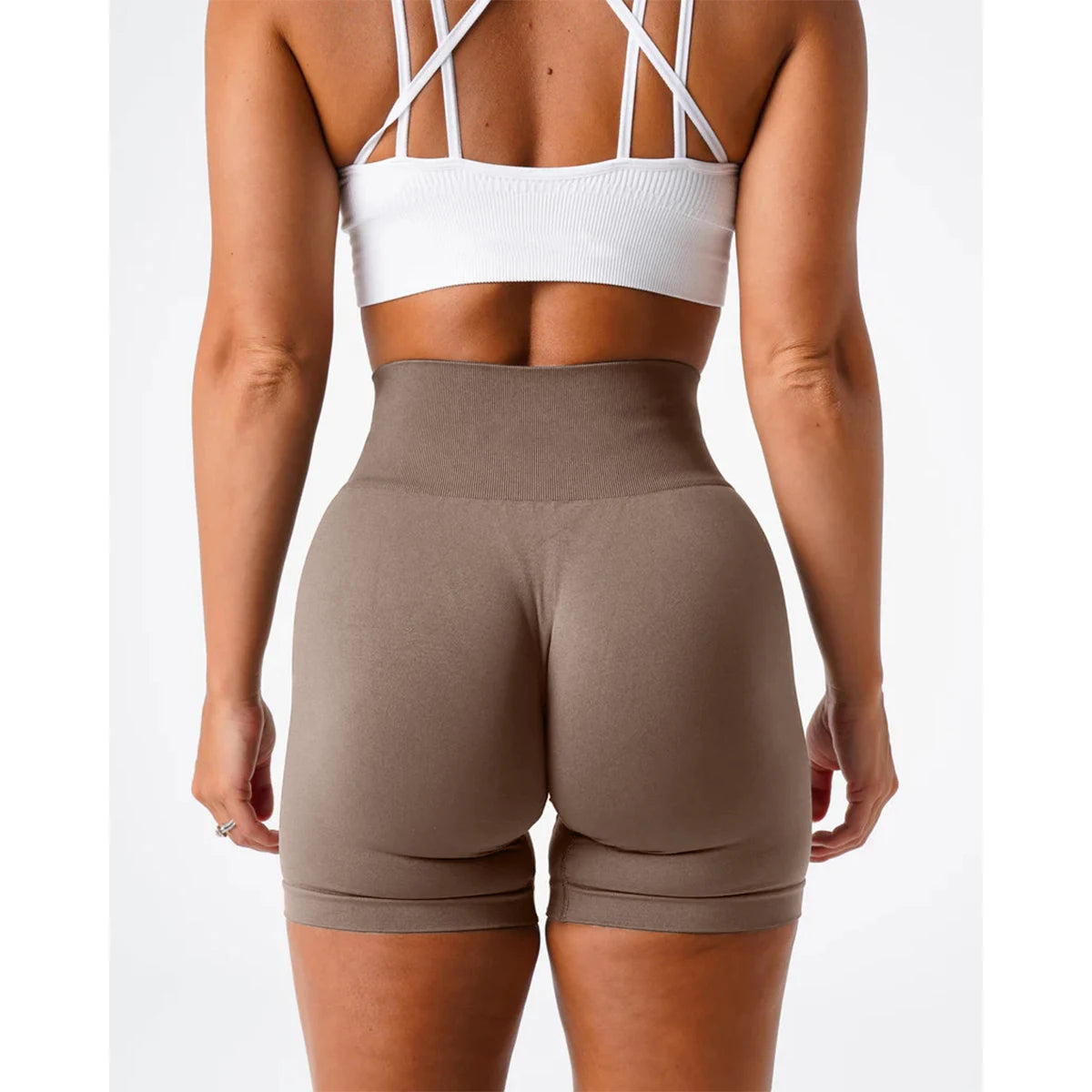 TKITK Spandex Solid Seamless Shorts Women Soft Workout Tights Fitness Yoga Pants Gym tight pants leggings cycling shark pants