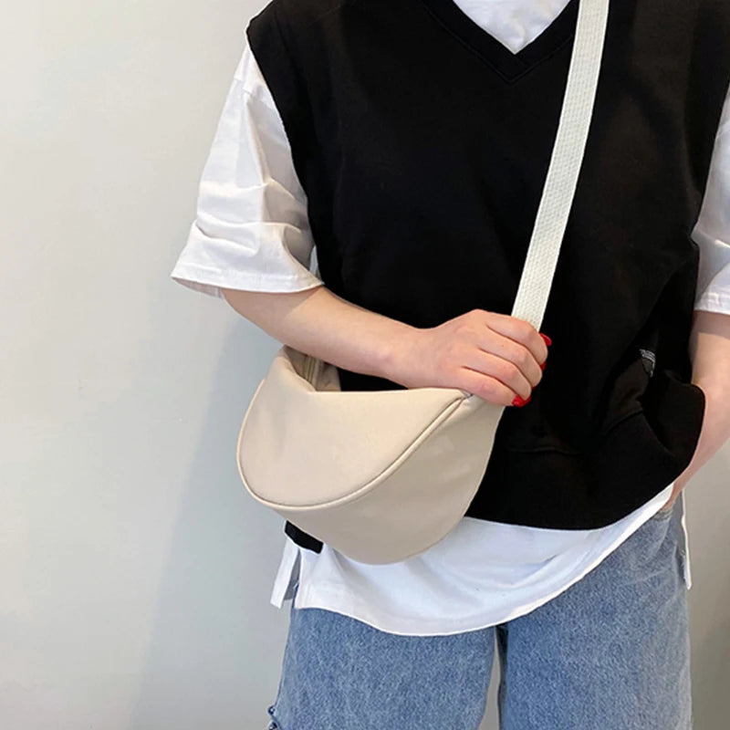 Dumpling Shaped Single Shoulder Bag Crossbody Style - Smarsty