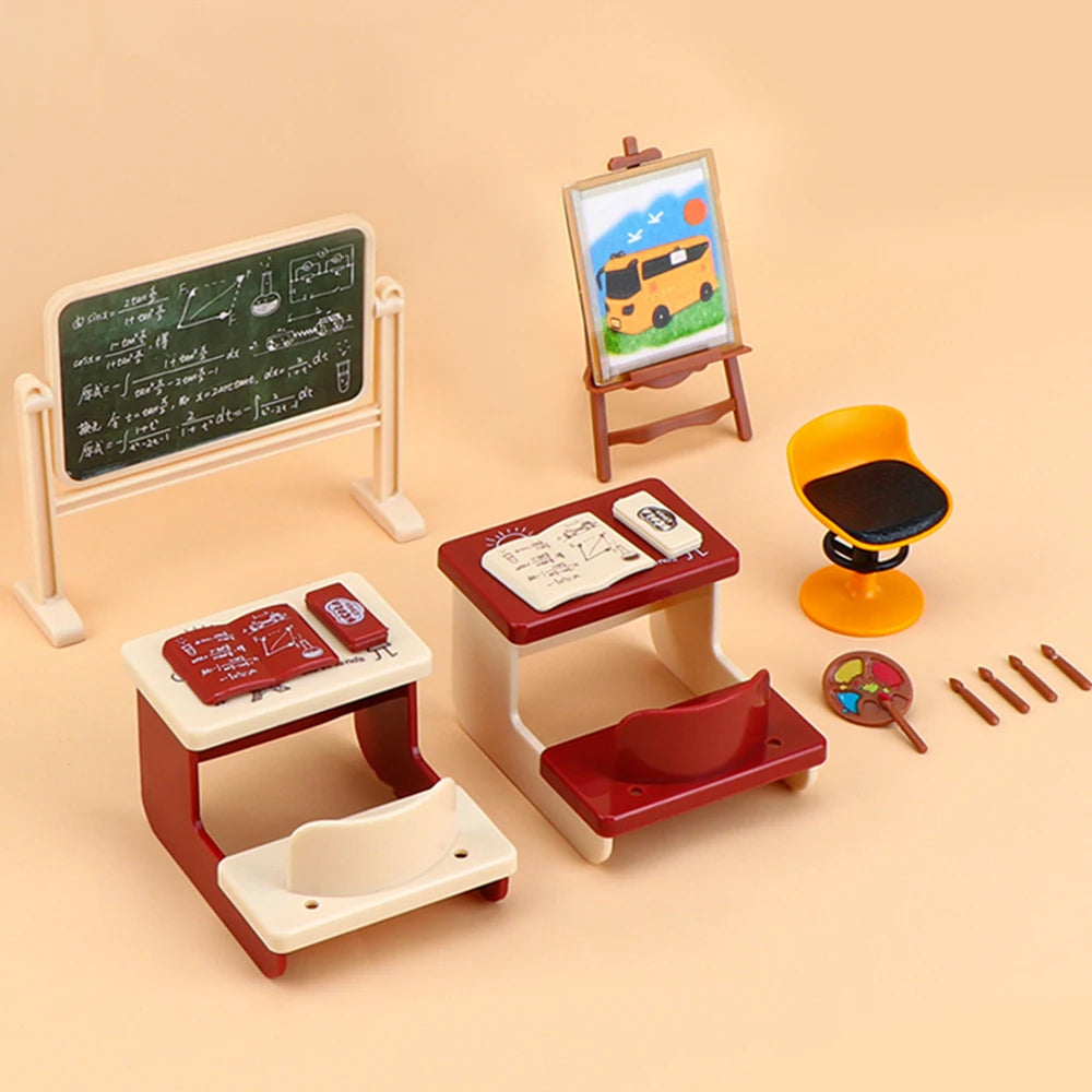 1:12 Dollhouse Koala Miniature Simulation Classroom Scene Accessories Drawing Tool Miniature Furniture Girl Birthday Gift Toys by Smarsty
