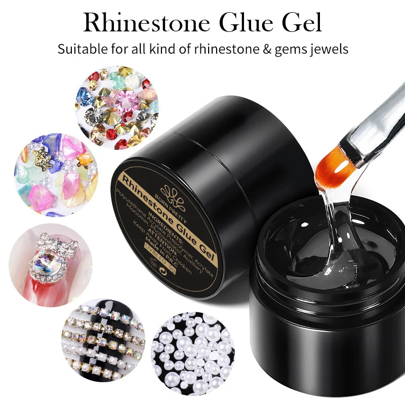 Born Pretty Rhinestones Glue Gel Set for Stunning Nails - Smarsty