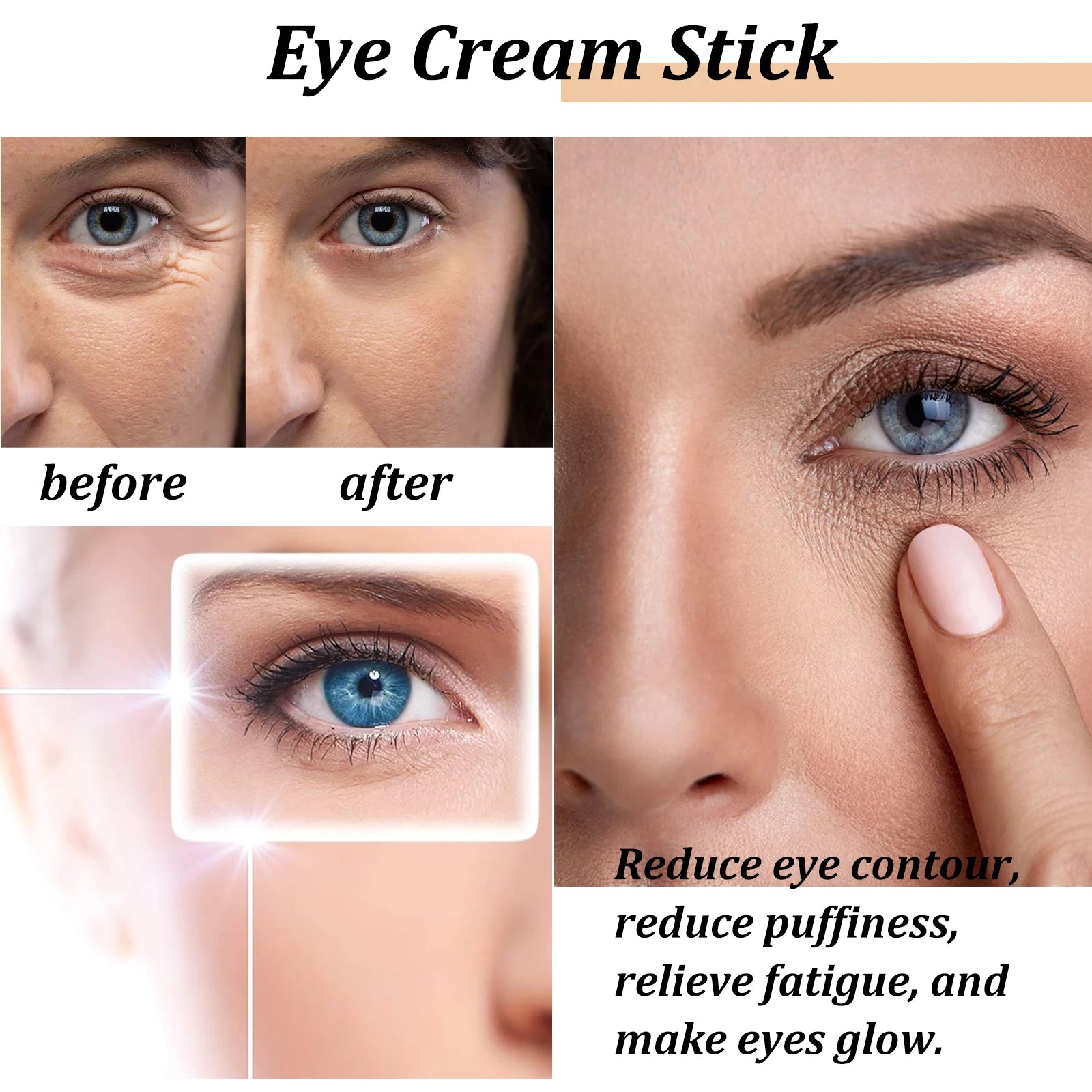 Snail Eye Cream Stick for Dark Circles and Puffiness - Smarsty
