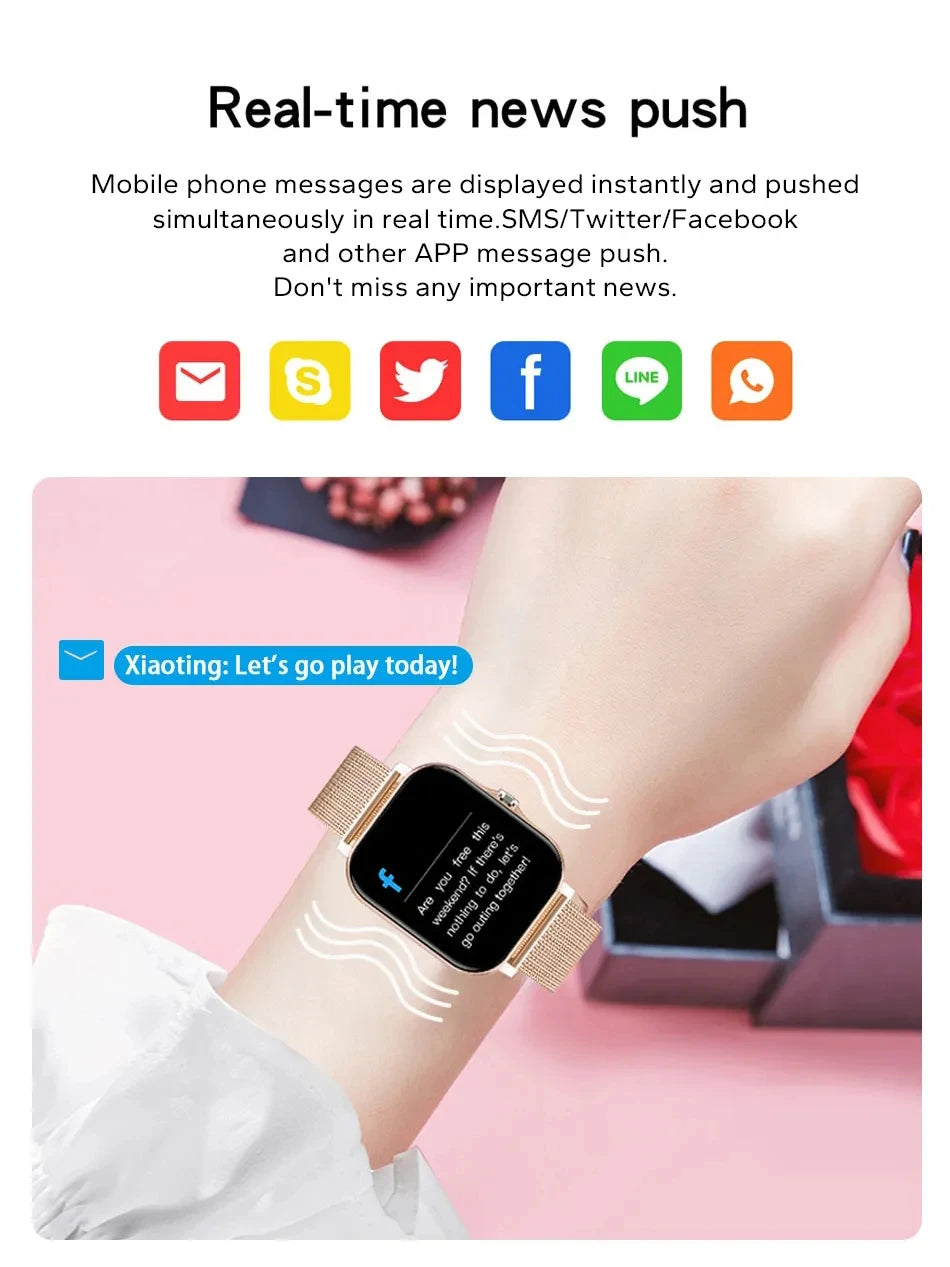 Bluetooth Smart Watch with Touch Call and Fitness Tracker - Smarsty