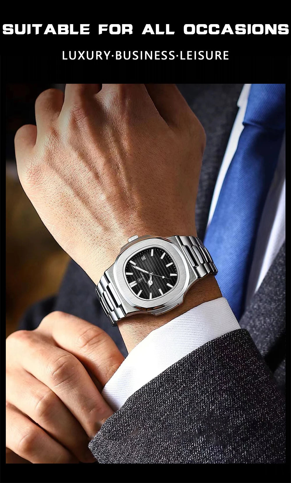 Luxury Waterproof Quartz Men Watch with Luminous Dial - Smarsty