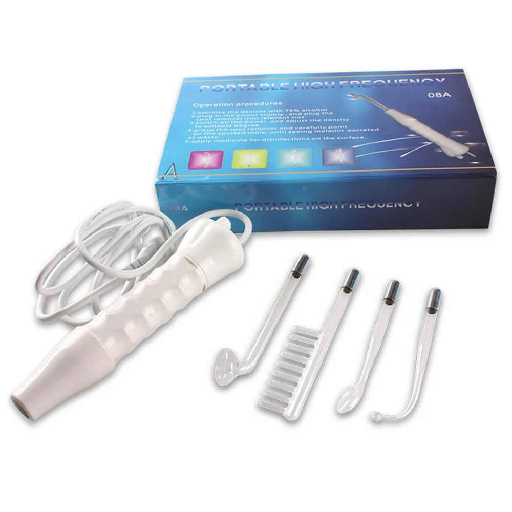 4 in 1 High Frequency Appliance Electrode Tube Wand Electrotherapy Skin Care Facial Spa Tightening Acne Spot Wrinkles Remover - Smarsty