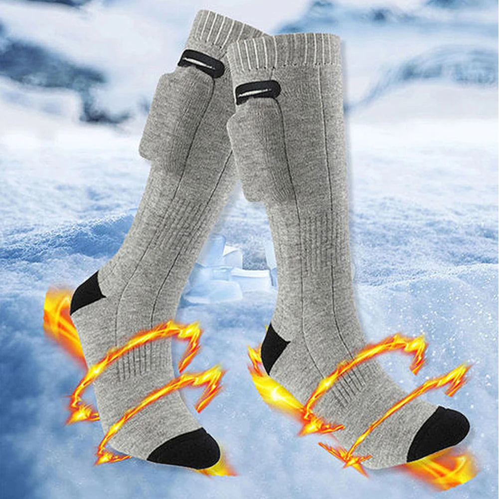 Electric Heating Socks 3 Mode Rechargeable Anti-Cold Thermal Heated Foot Warmer For Outdoor Camping Ski Sport Winter(no battery)