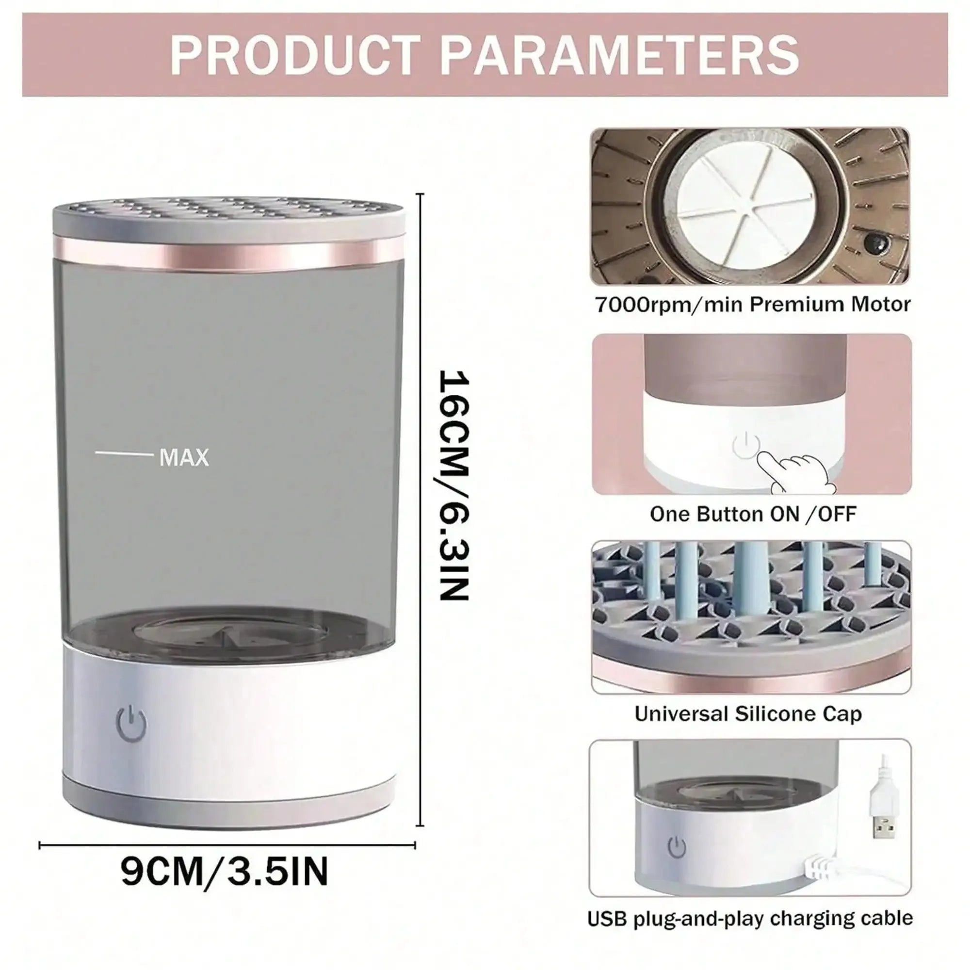 Electric Makeup Brush Cleaner Machine for Effortless Cleaning - Smarsty