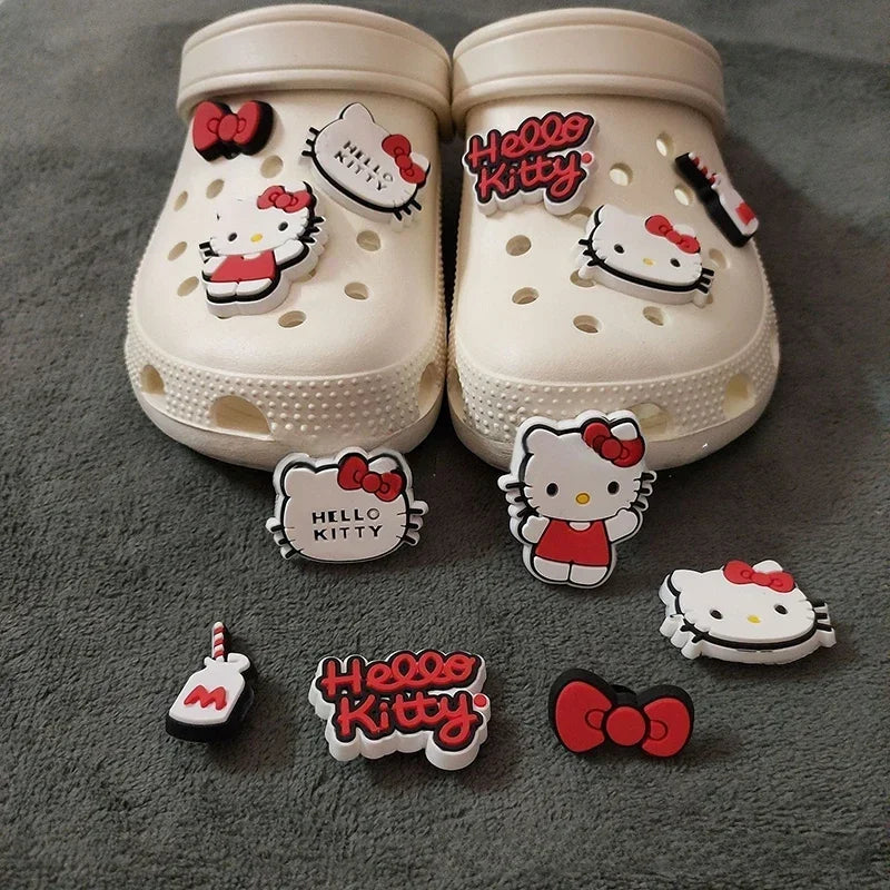 MINISO Sanrio Hello Kitty Shoe Charms DIY Detachable Hole Shoes Decorate Accessories Festival Party Gifts Christmas Gift