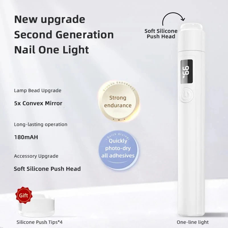 Portable UV LED Nail Dryer with Rechargeable Battery - Smarsty