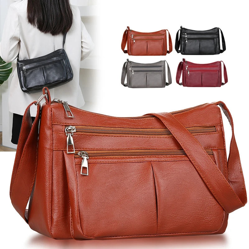 Korean Handbag Designer Leather Crossbody Bag for Women - Smarsty