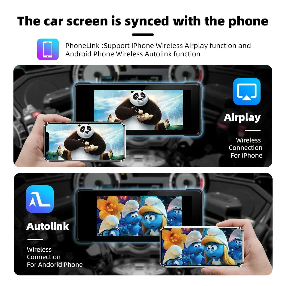 7 Inch Motorcycle GPS Navigation IP67 Waterproof CarPlay - Smarsty