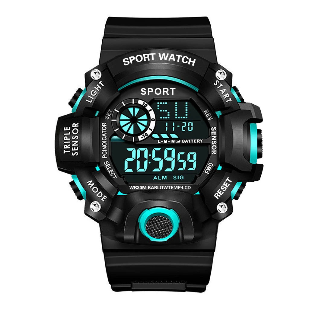 Men's Sports Electronic Wristwatch with Waterproof Design - Smarsty