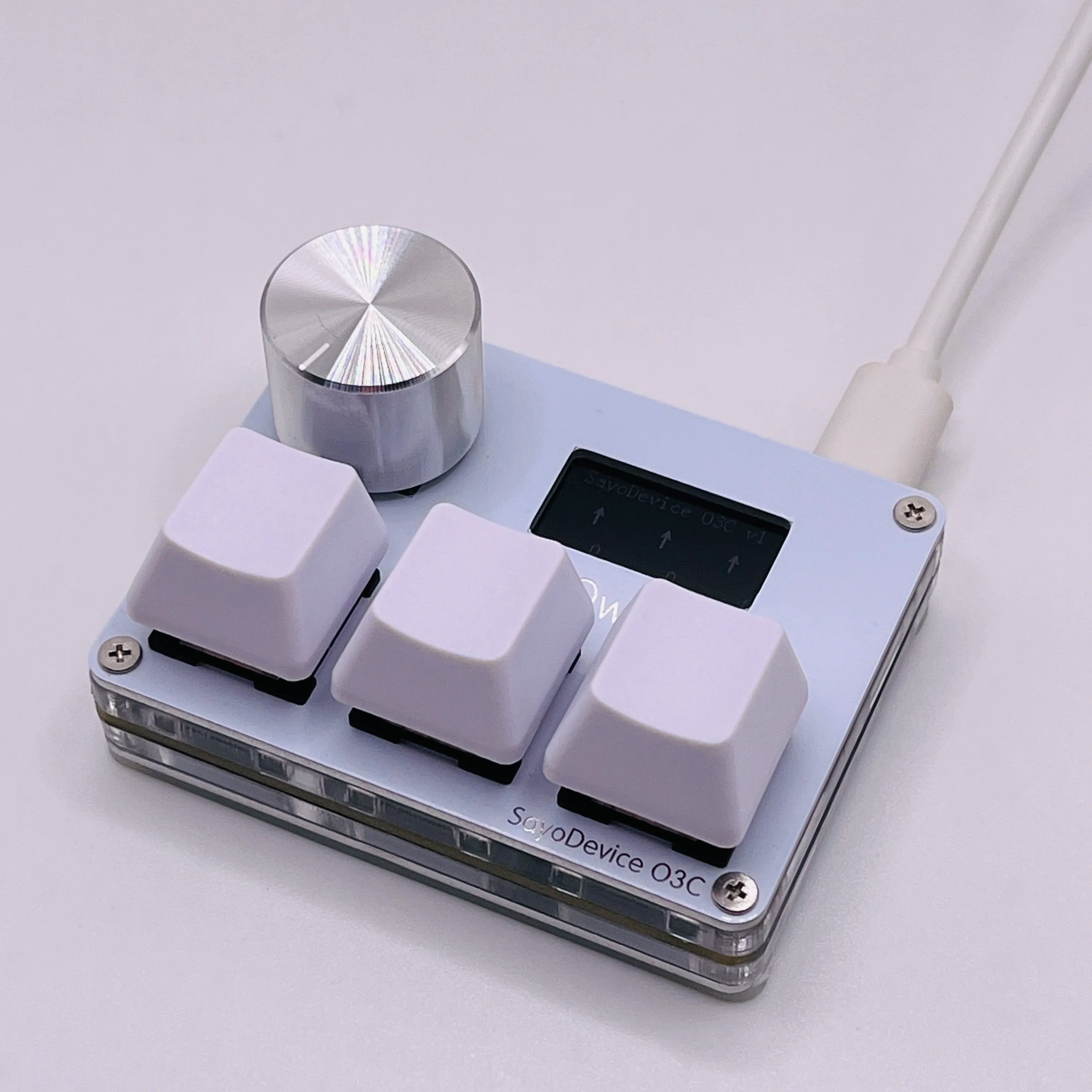 Magnetic Pink Rapid Trigger Hall Switch Keyboard With Knob