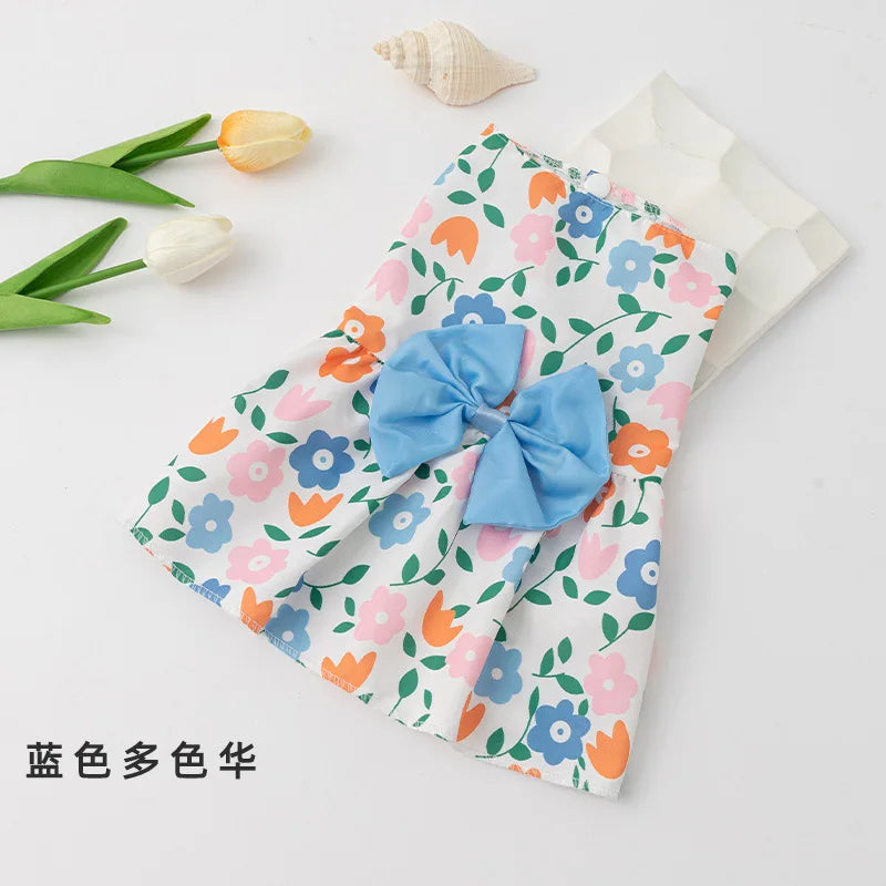 Small Dog Flower Princess Dress for Summer Fun - Smarsty