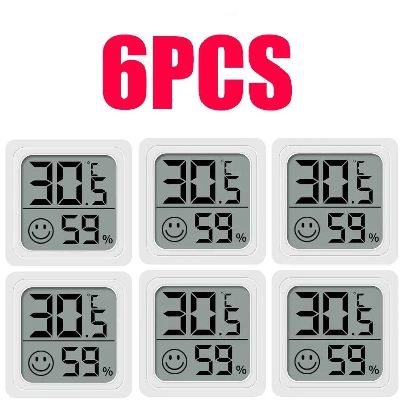 1/2/3/4/6PCS Mini LCD Digital Thermometer Hygrometer Indoor Room Temperature Humidity Meter Sensor Gauge Weather Station Set
