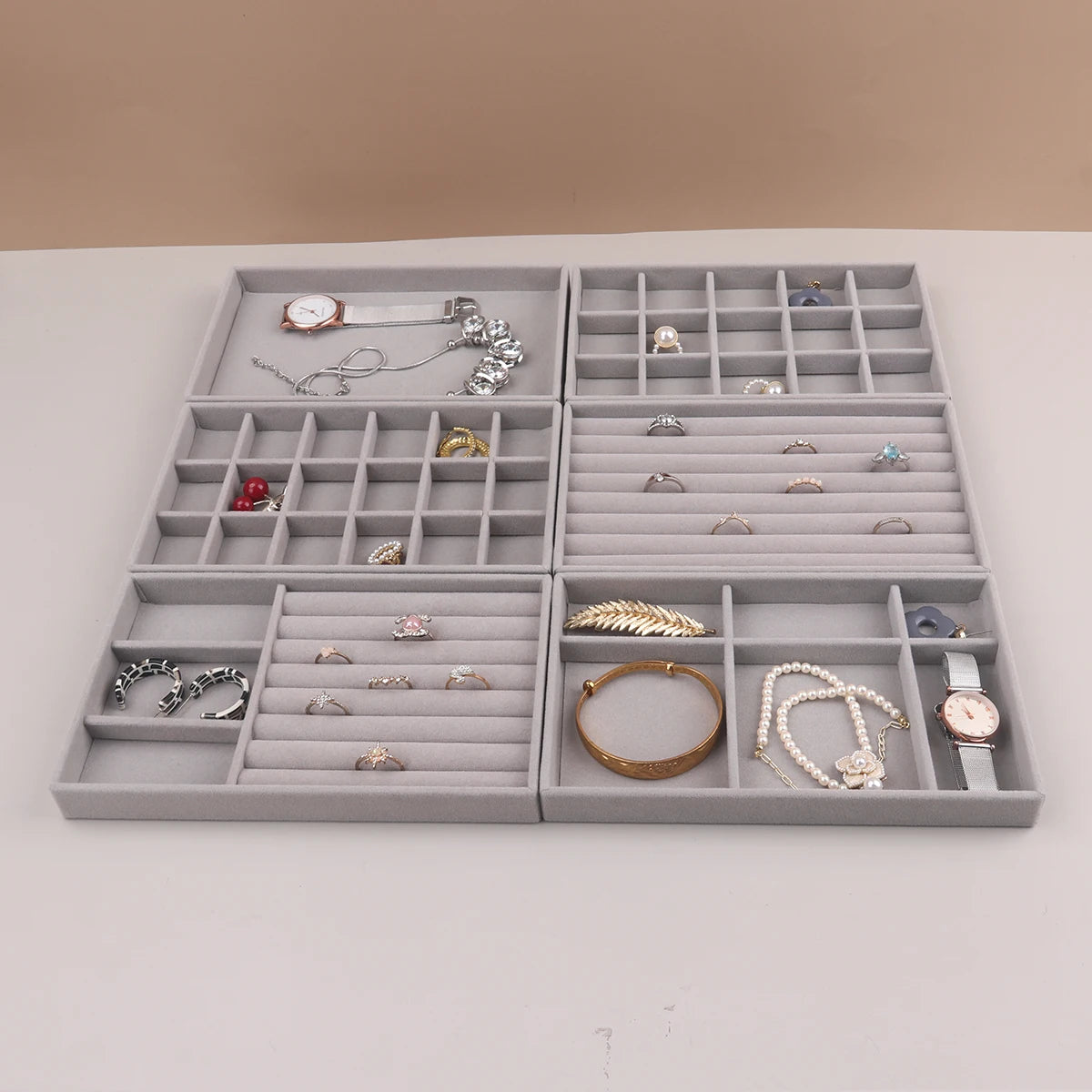 Velvet Jewelry Organizer Box for Rings and Necklaces - Smarsty