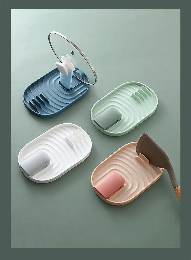 Kitchen Organizer Pot Cover Storage Pancake Turner Rack Soup Ladle Scoop Holder Dish Drain Rack Kitchen Gadgets Accessories