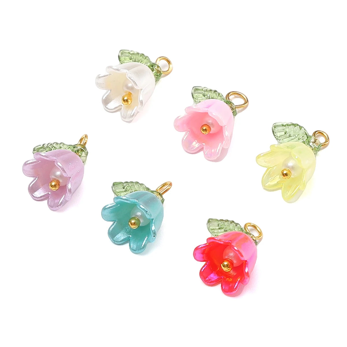 Acrylic Lily of the Valley Flower Beads for Jewelry Making - Smarsty