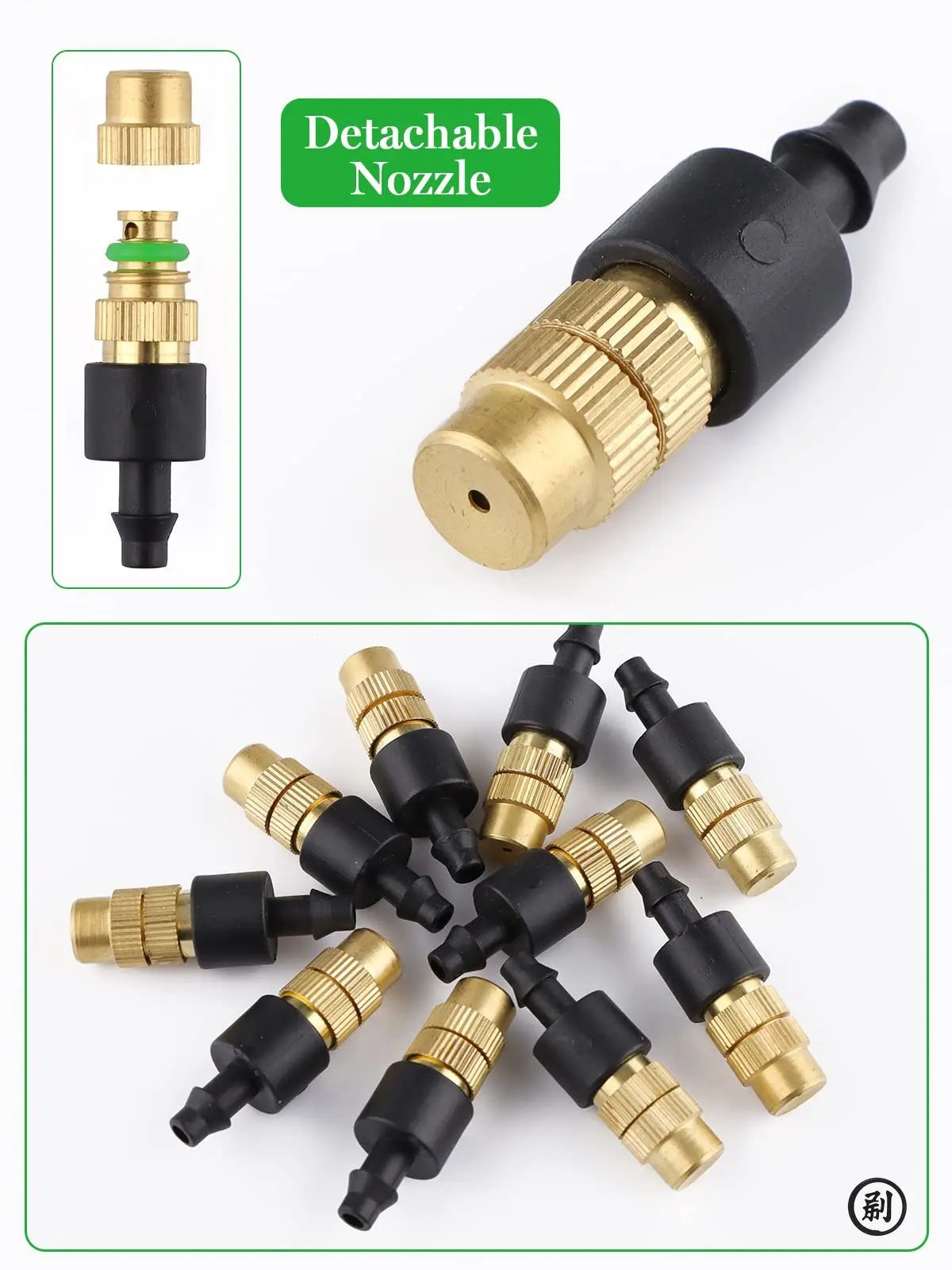 10 Pieces Brass Atomizer Garden Misting Cooling System - Smarsty