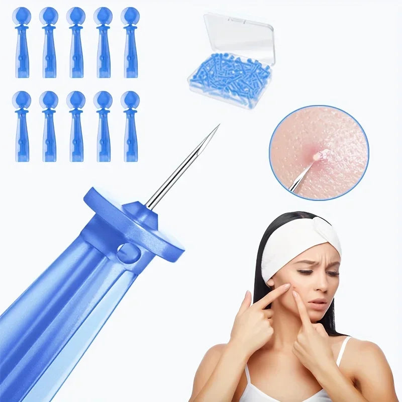 50pcs Stainless Steel Blackhead Remover Needles for Easy Acne Removal - Smarsty