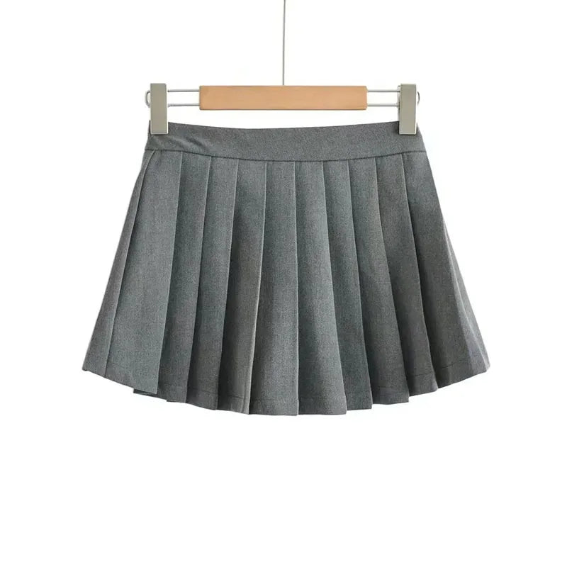 Spice girl pleated skirt female pure color small short skirt summer new Korean version JK college wind high waist mini skirt - Smarsty