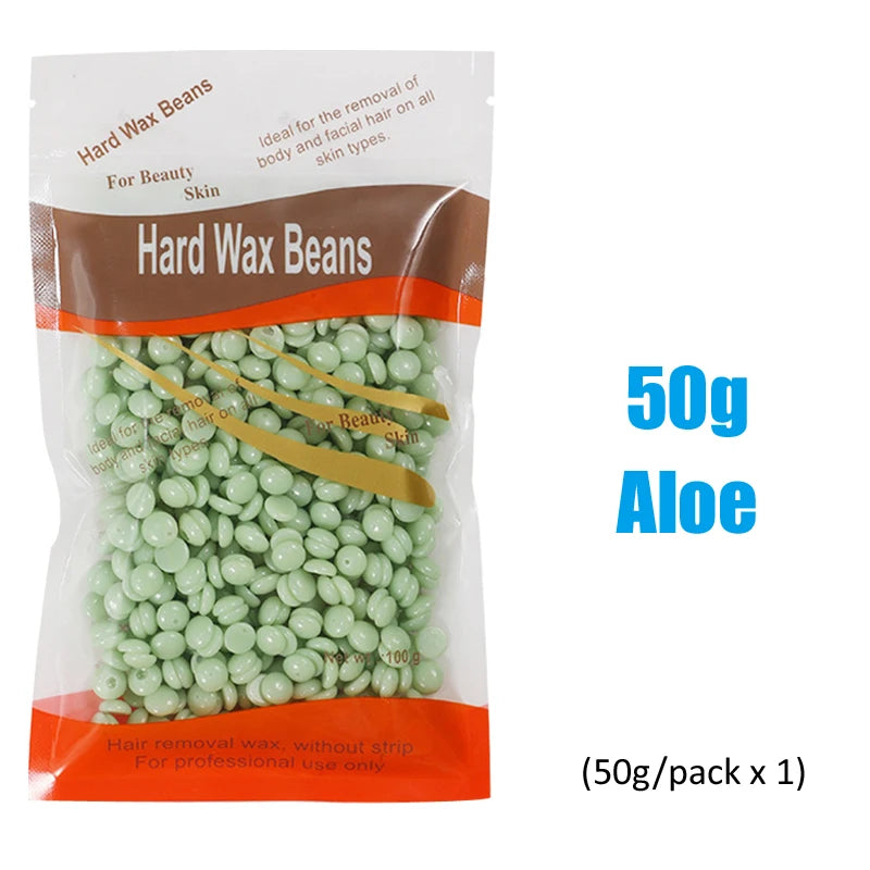 500g/200g/50g Hard Wax Beans for Hair Removal Body European Brazilian Pearl for Wax Warmer Waxing Beans for Wax Heater Machine - Smarsty