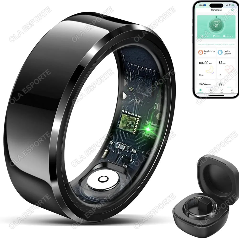 2025 Smart Ring Blood Pressure Heart Rate Sleep Monitoring Smartring IP68 & 5ATM Waterproof Multi-sport Mode Smartring Man Women - Smarsty