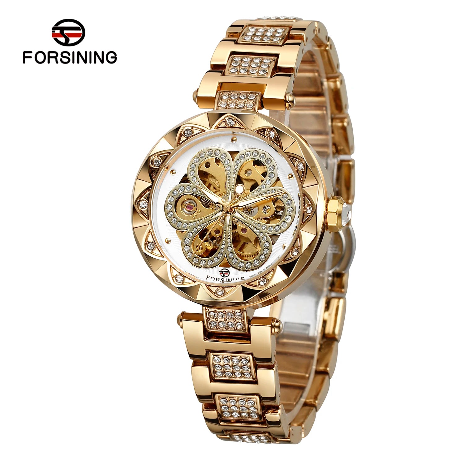 Forsining Women's Skeleton Watch with Luminous Hands - Smarsty