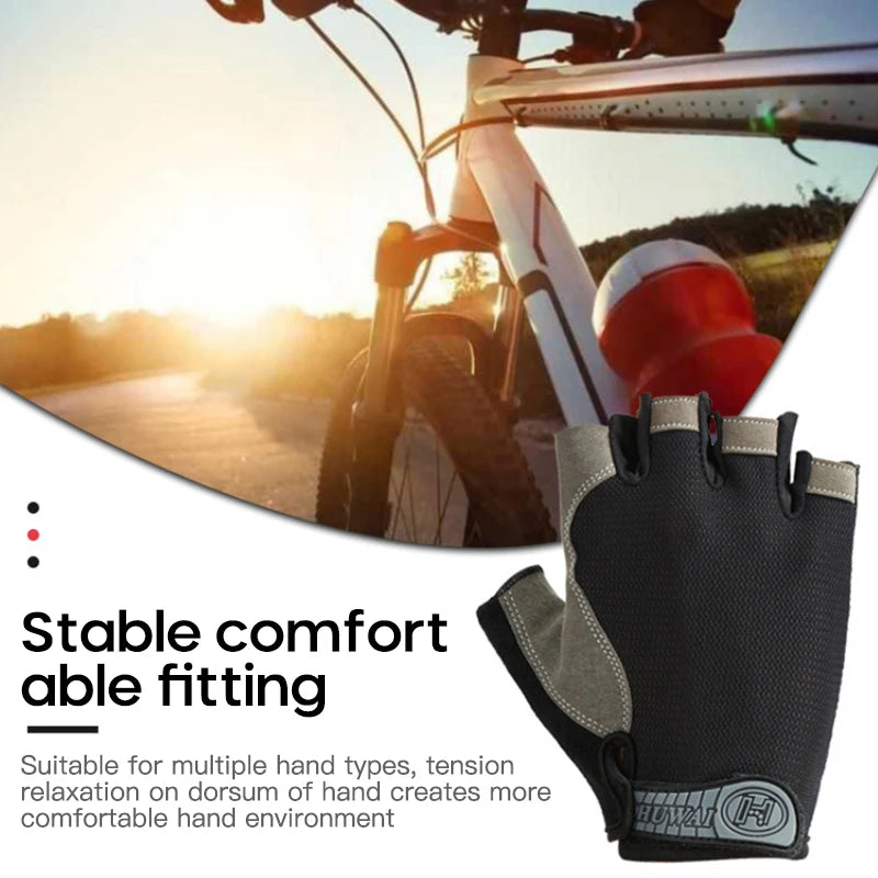 Breathable Half Finger Cycling Gloves Anti Slip Shock Absorption - Smarsty