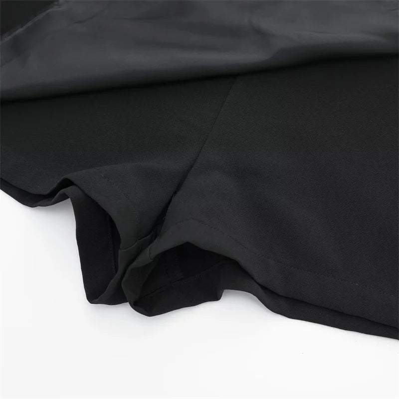 MUJER 2025 Asymmetric Skort For Women Black High Waist Mini Skirt Shorts Women Casual Bermuda Shorts Woman Summer Skirt Shorts - Smarsty