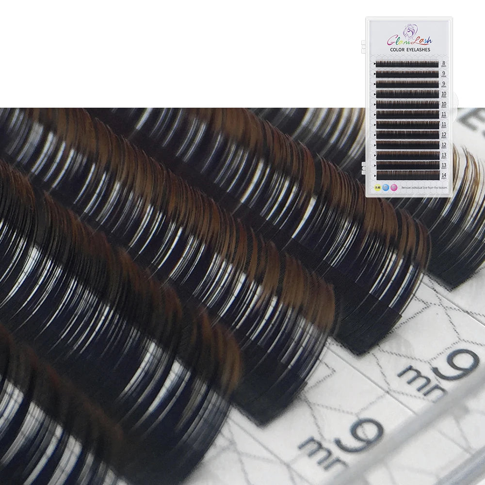 Glamlash Morandi Grey Colorful Individual Eyelash Extensions - Smarsty