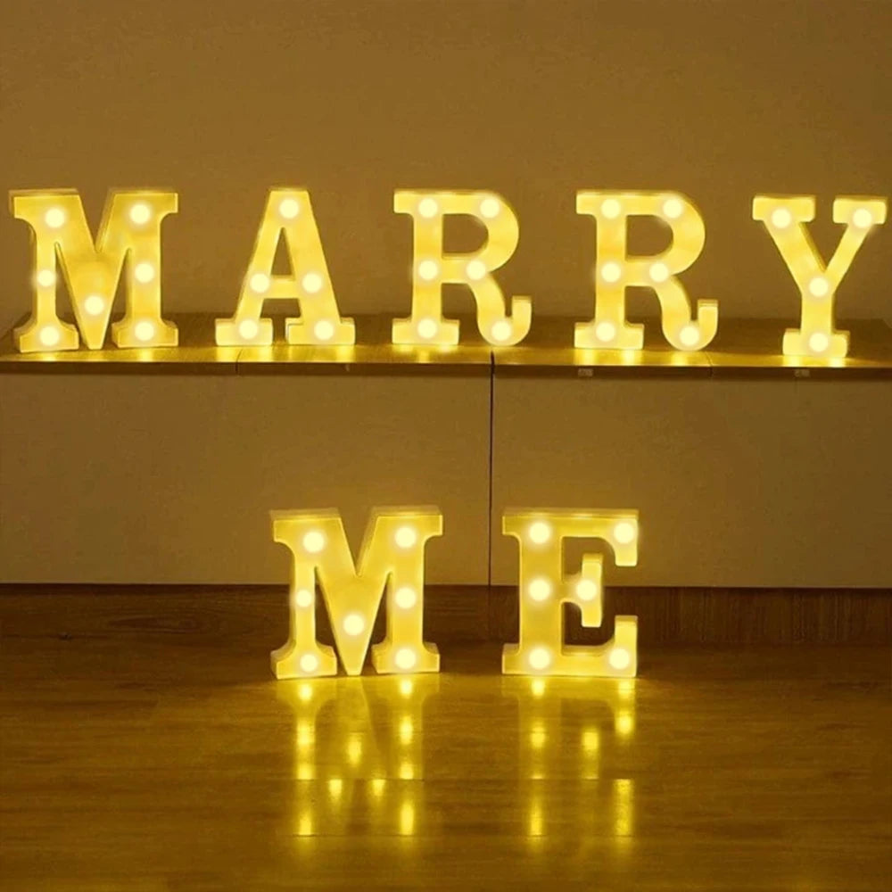 Luminous Alphabet LED Letter Night Light Decor - Smarsty