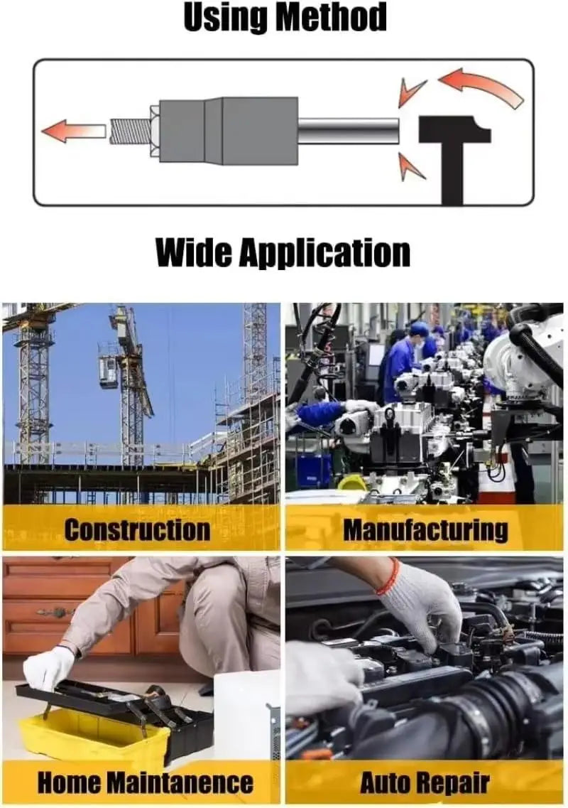 14Pcs Stripped Lug Nut Remover with Hex Adapter Extraction Socket Set, Impact Bolt & Nut Remover Removing Bolts and Nuts
