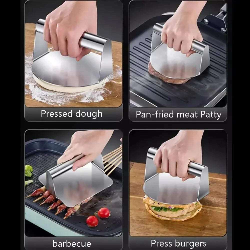 1pc Stainless Steel Hamburg Meat Press Hamburger Press Kitchen Gadgets Meat Pie Make Kitchen Accessories Cooking Accessories by Smarsty