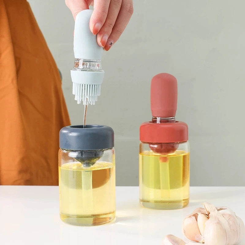 Portable Silicone Oil Bottle With Brush For Easy Cooking - Smarsty