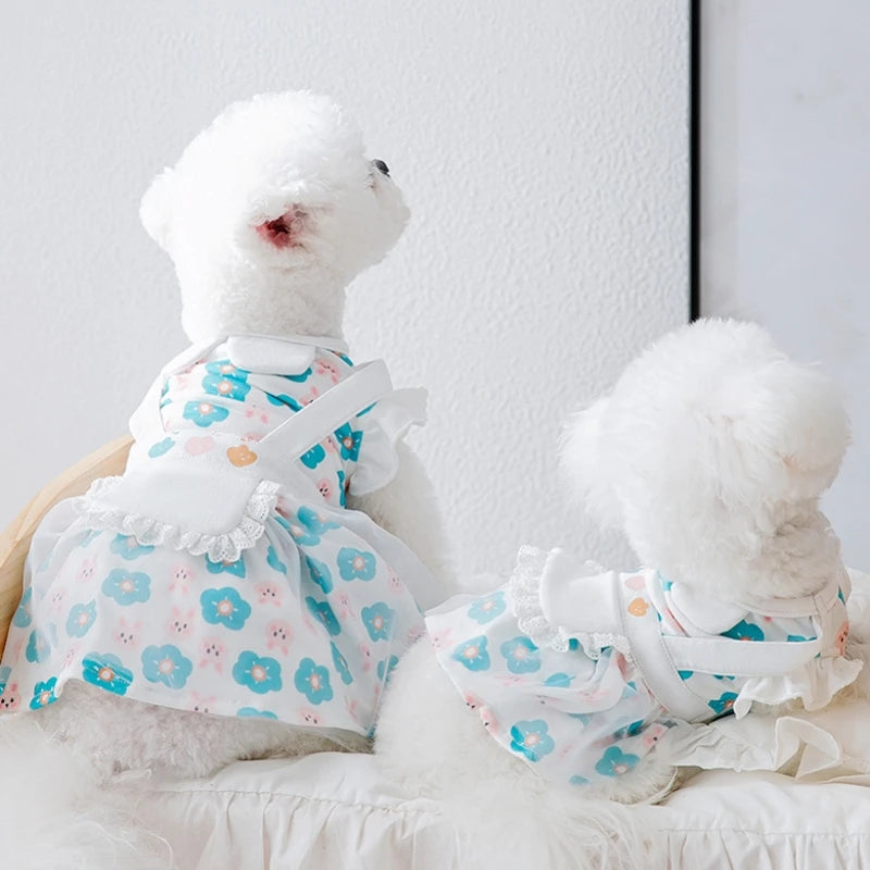 Cute Summer Dog Princess Dress with Bow Lace - Smarsty