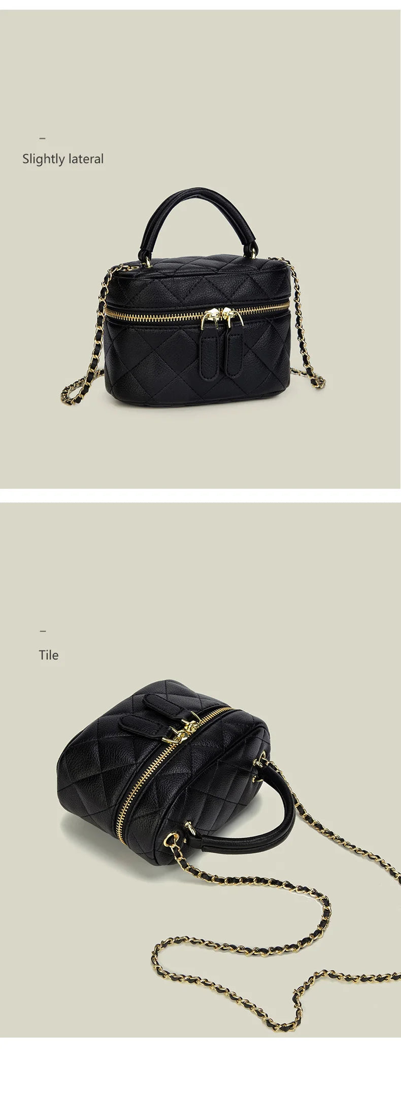 Mini Quilted Crossbody Bag PU Leather Designer Style - Smarsty