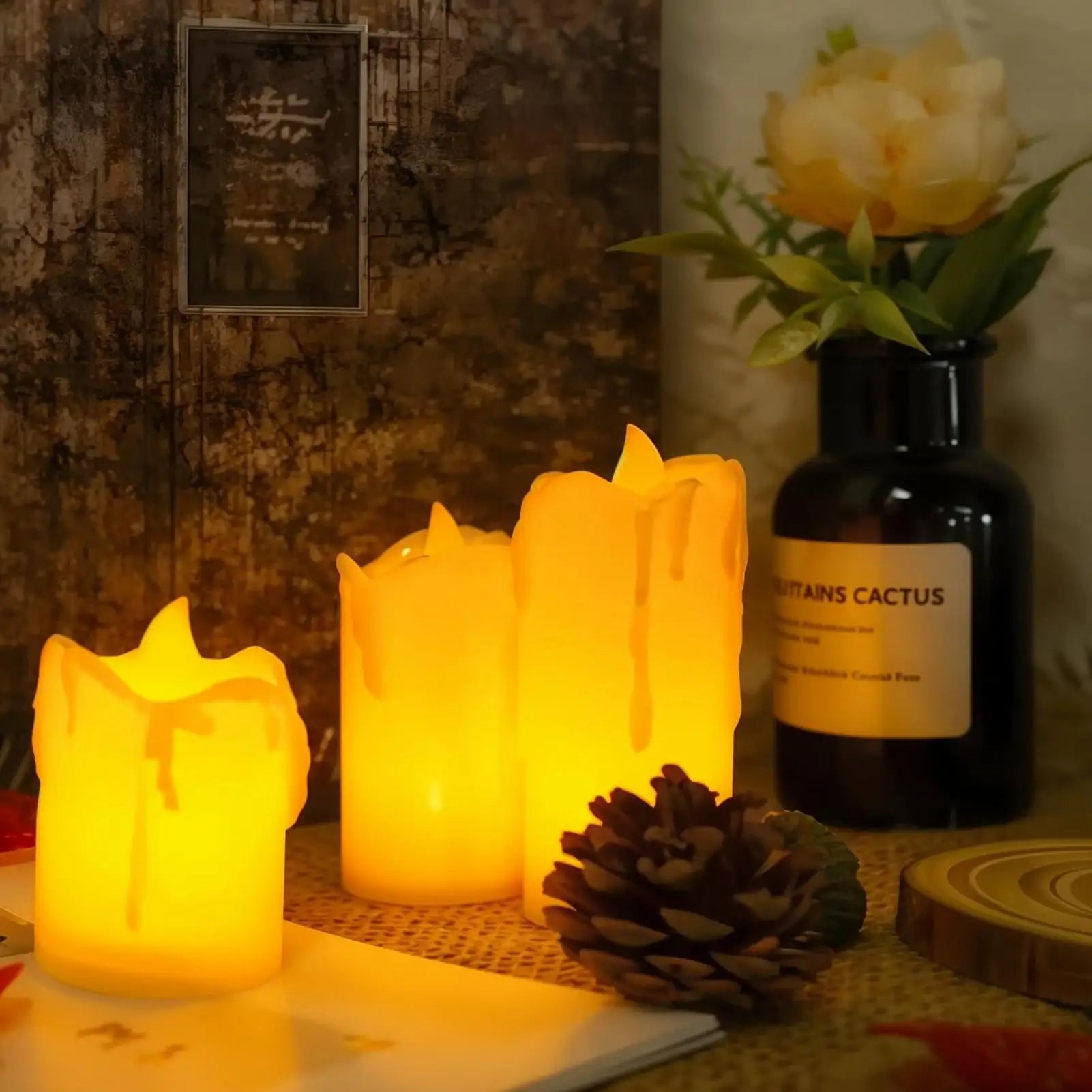 Flameless LED Votive Candles Set 100+Hour Lasting Electric Candles Battery Operated Tealight for Wedding Proposal Romantic Decor