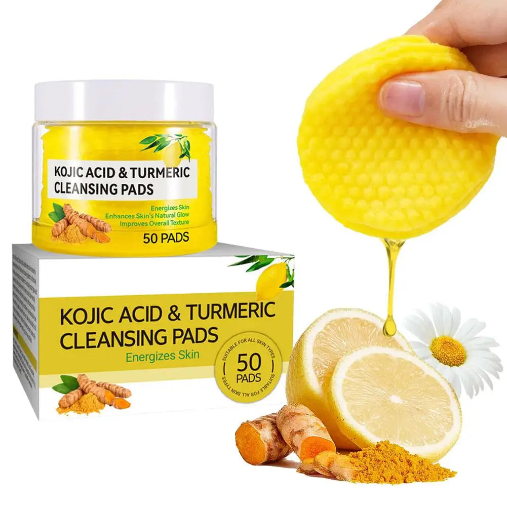 Turmeric Kojic Acid Exfoliating Cleansing Pads Combo - Smarsty