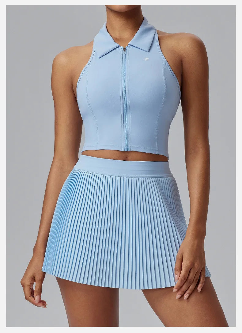 Floral Discount Sports Skirt for Women Quick-drying Badminton Tennis Trousers Skirt Fitness Half-body Pleated Skirt Shorts - Smarsty