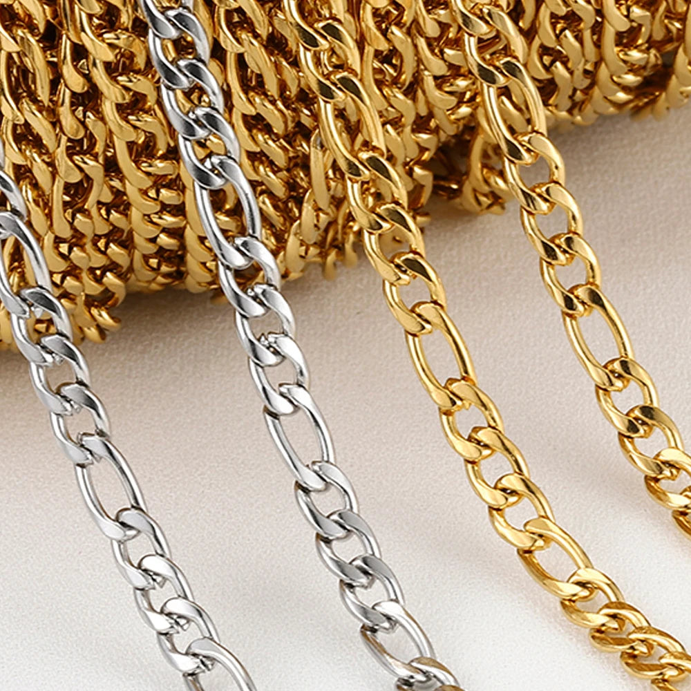 No Fade 2 Meter Stainless Steel Chain For Jewelry Making - Smarsty