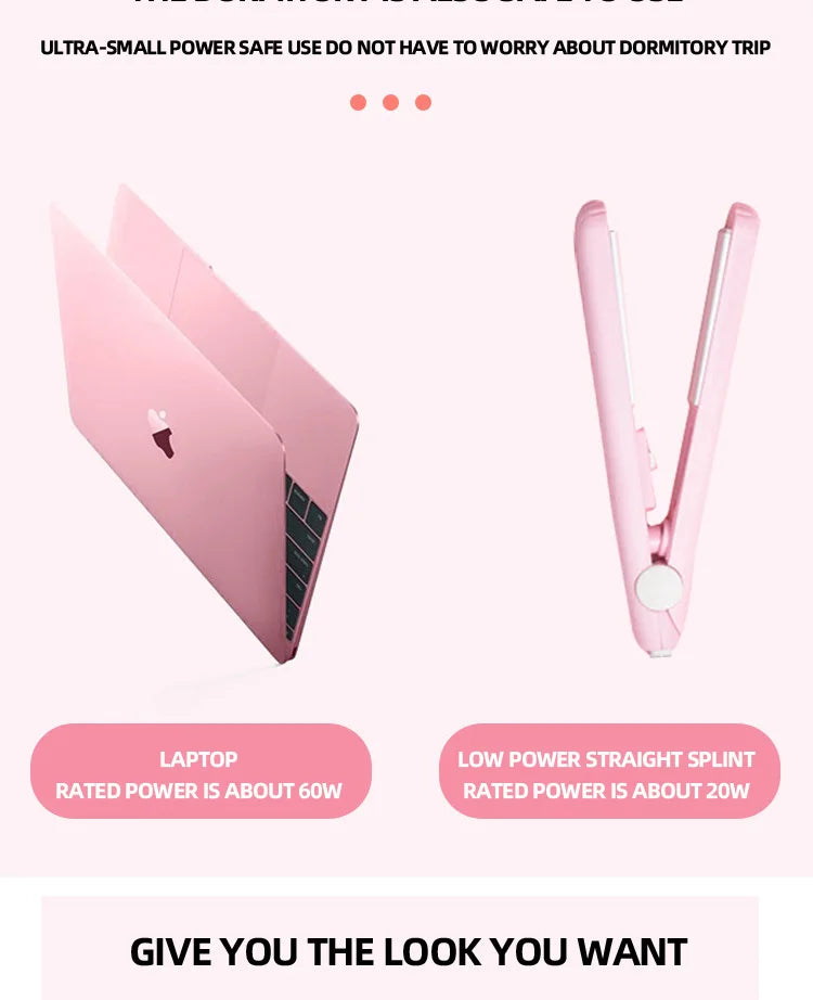Portable Mini Hair Straightener for Quick Styling - Smarsty