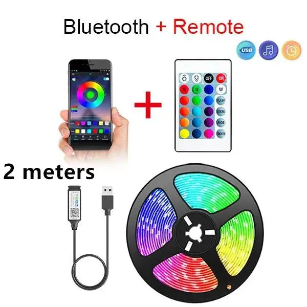 Smart LED Strip Lights with Bluetooth Control for Home Decor - Smarsty