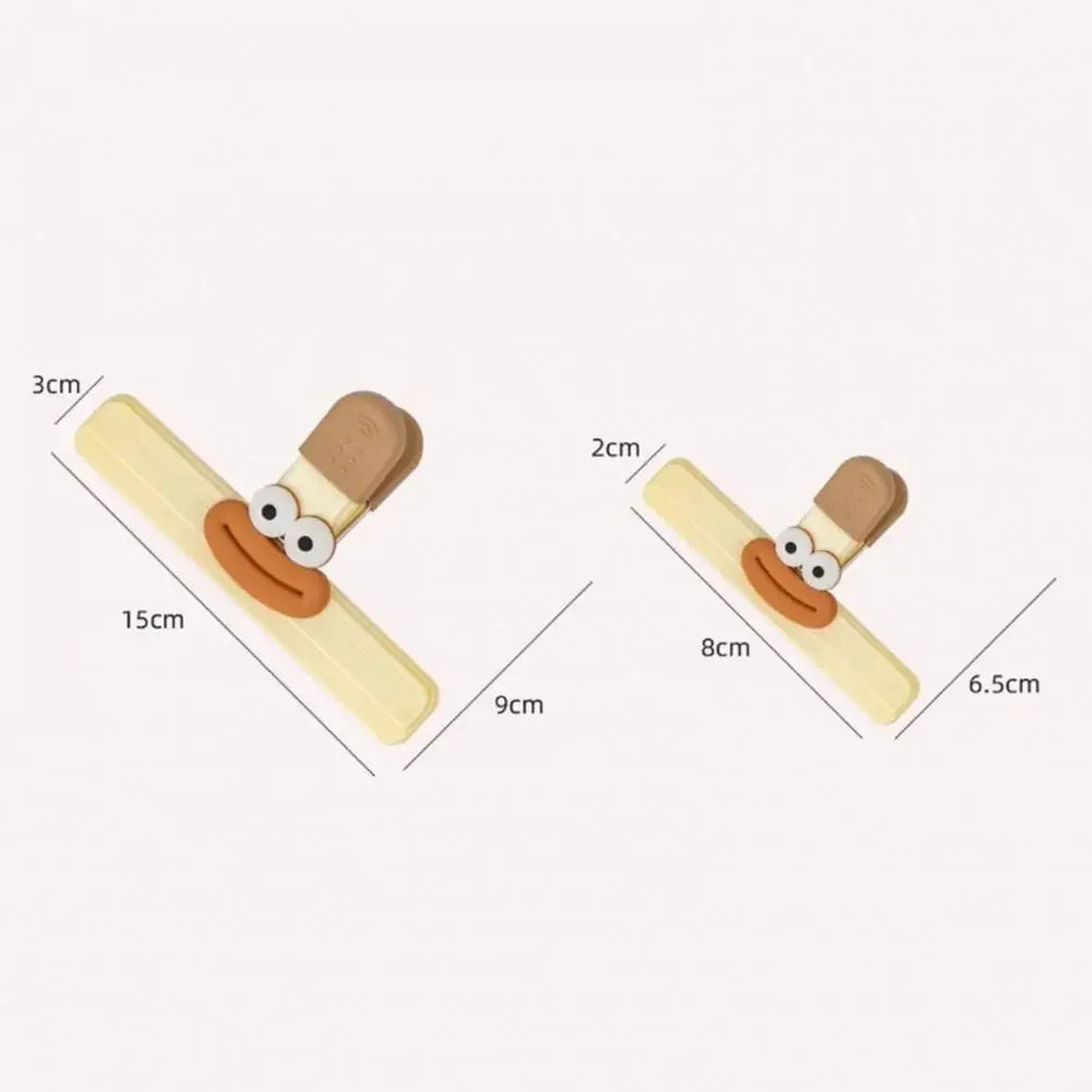 3pcs Creative Face Bag Sealing Clip Food Snack Clip Kitchen Tools Decorative Small Clip Refrigerator Plastic Food Bag Storage by Smarsty