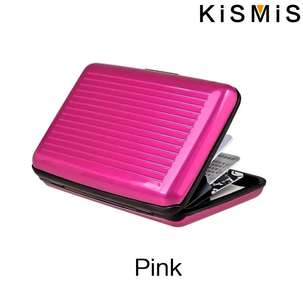 KISMIS RFID Metal Wallet and Business ID Credit Card Women Men Business ID Credit Card,Protector Wallet Card Holder Package Box