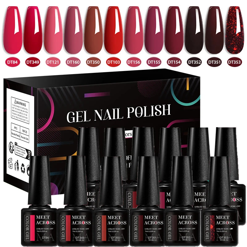 12Pcs Macaron Gel Nail Polish Set For Long Lasting Manicure - Smarsty