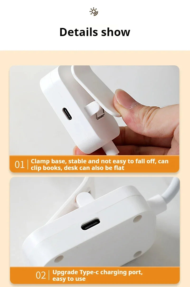 USB Rechargeable LED Table Lamp with Touch Dimming - Smarsty