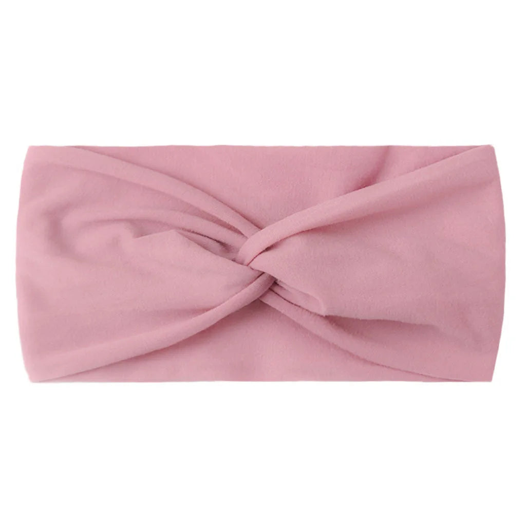 Candy Color Knotted Baby Girl Headband Soft Elastic - Smarsty