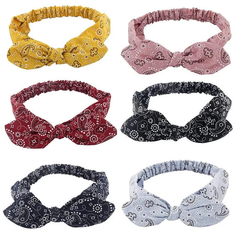Boho Soft Elastic Headband For Women Vintage Cross Knot - Smarsty