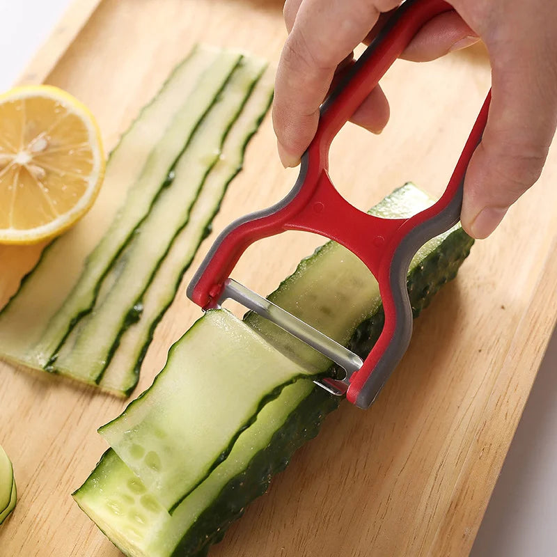 Stainless Steel Peeler - Swivel Blade Vegetable & Fruit Peeler for Kitchen, Ergonomic Non-Slip Handle (Potato, Apple, Carrot) by Smarsty