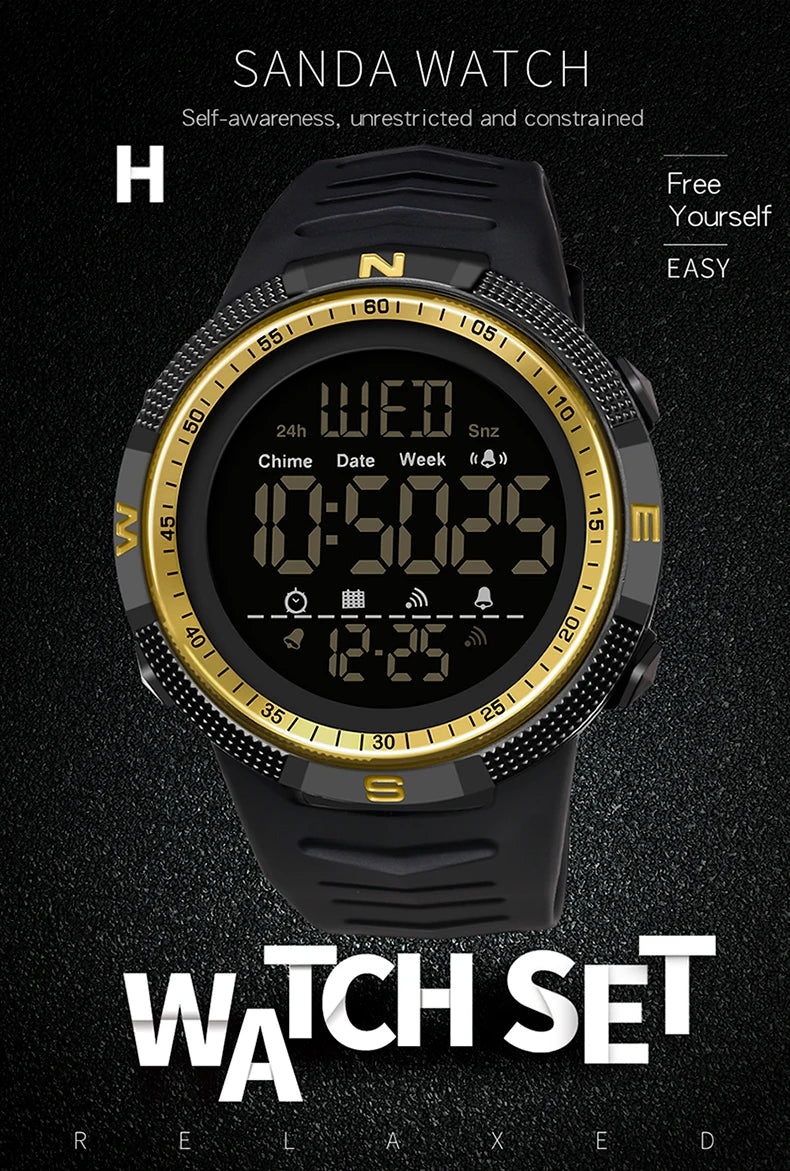 SANDA Military Sport Digital Watch Waterproof and Shockproof - Smarsty